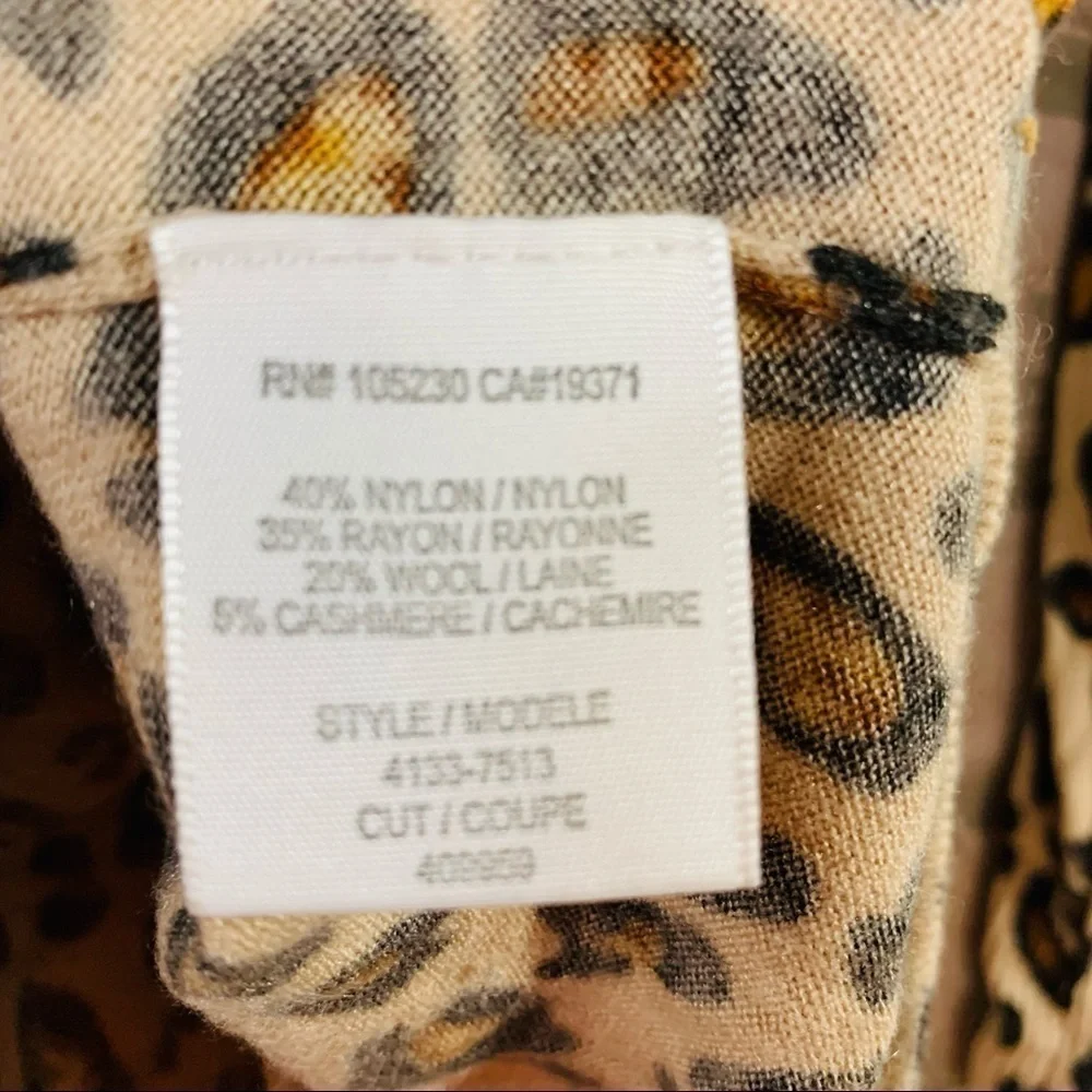 Joie Bold Leopard Print Chyanne Sweater Size S